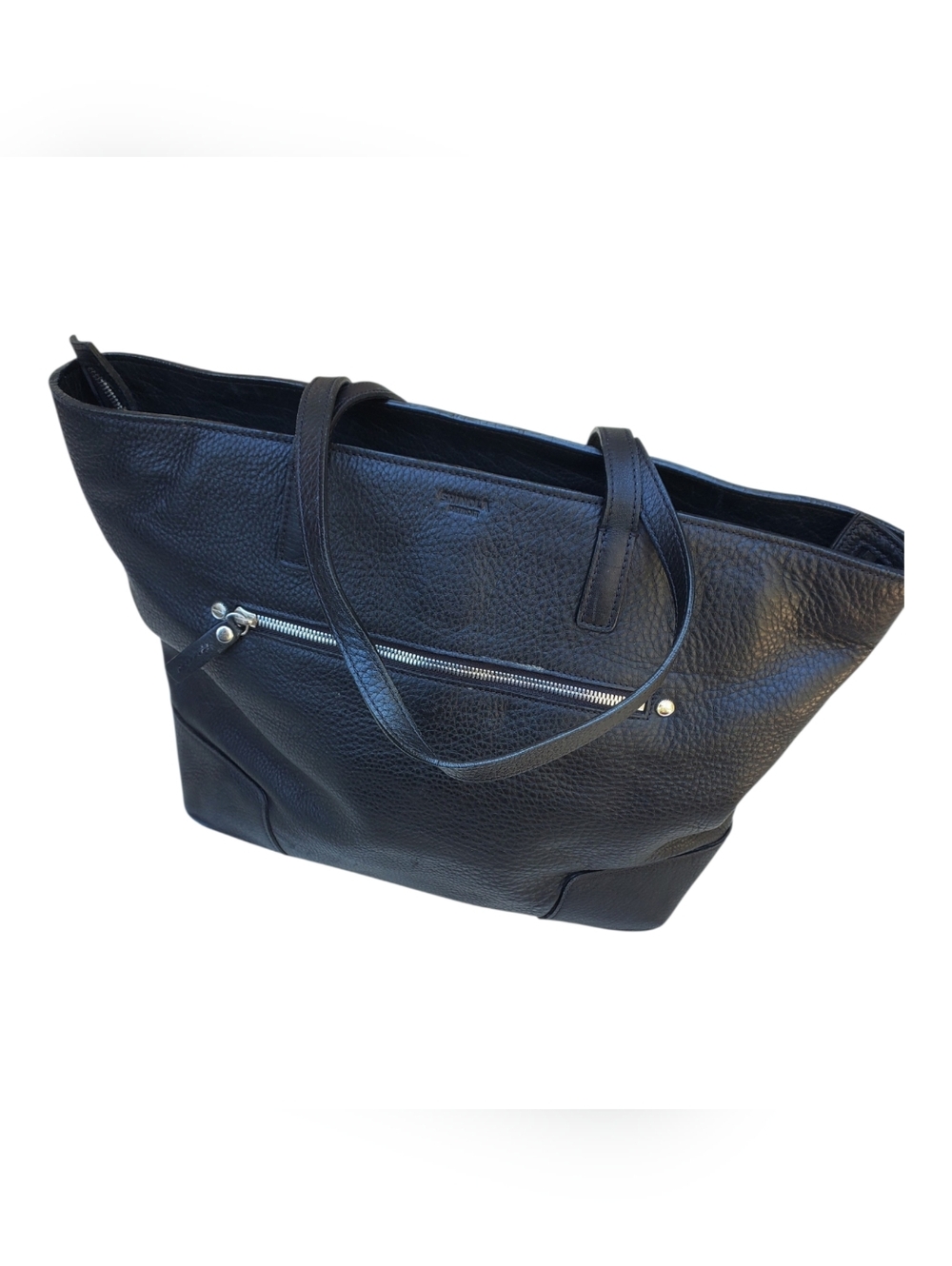 Shinola Pebble Leather Zip Top shoulder tote